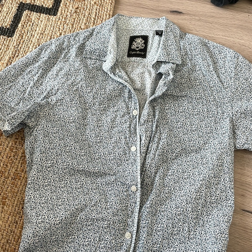 Blue button down